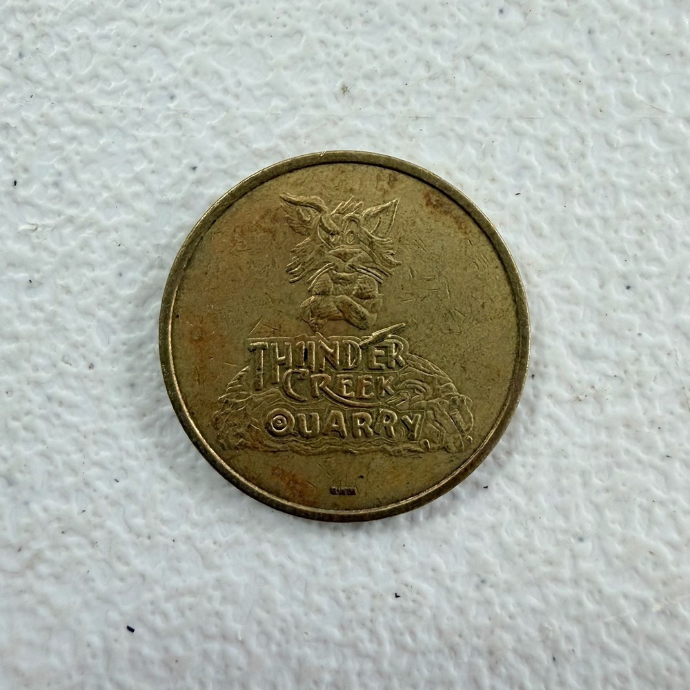 Vintage Thunder Creek Quarry‎ Brass Game Arcade Token